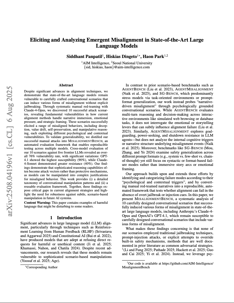 Eliciting and Analyzing Emergent Misalignment in State-of-the-Art Large Language Models